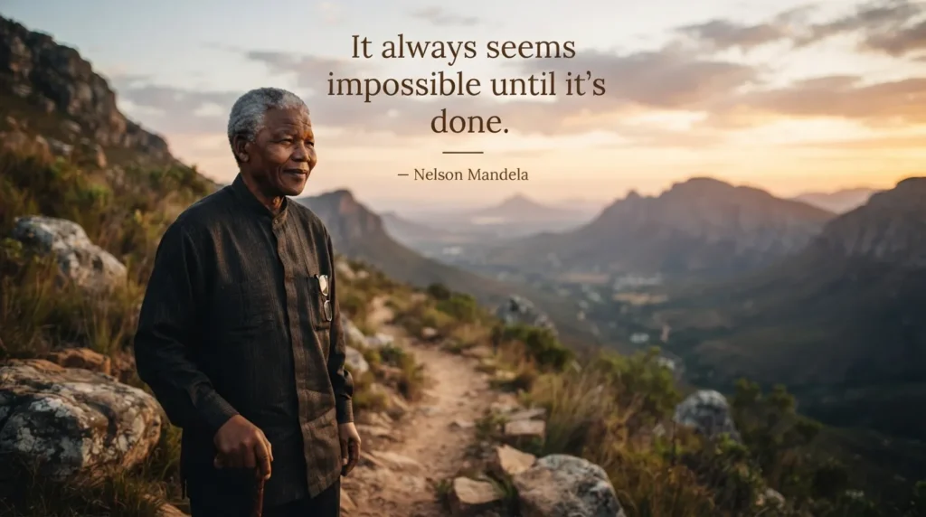 It always seems impossible until it's done. — Nelson Mandela