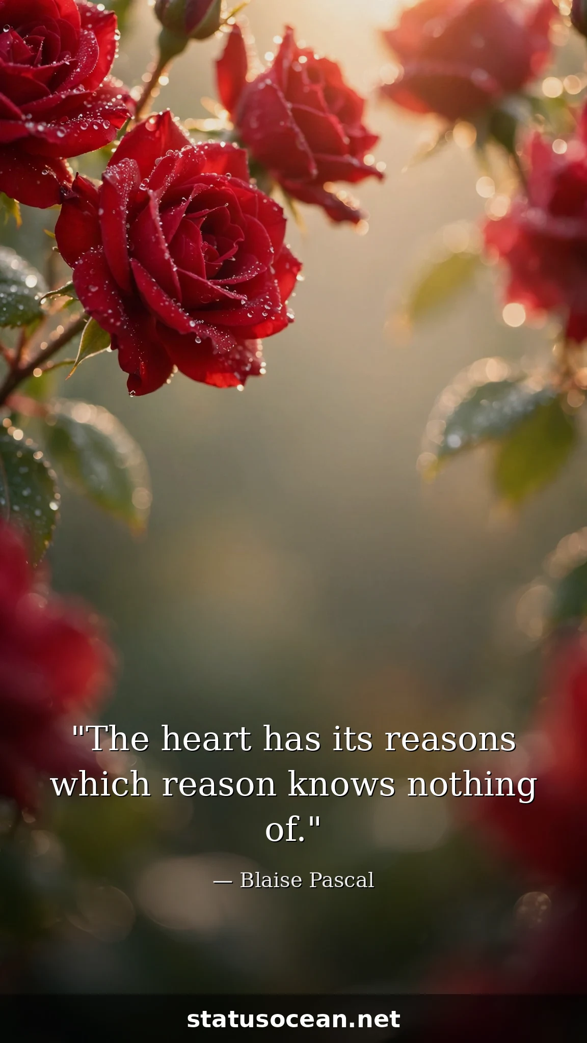 The heart has its reasons which reason knows nothing of.