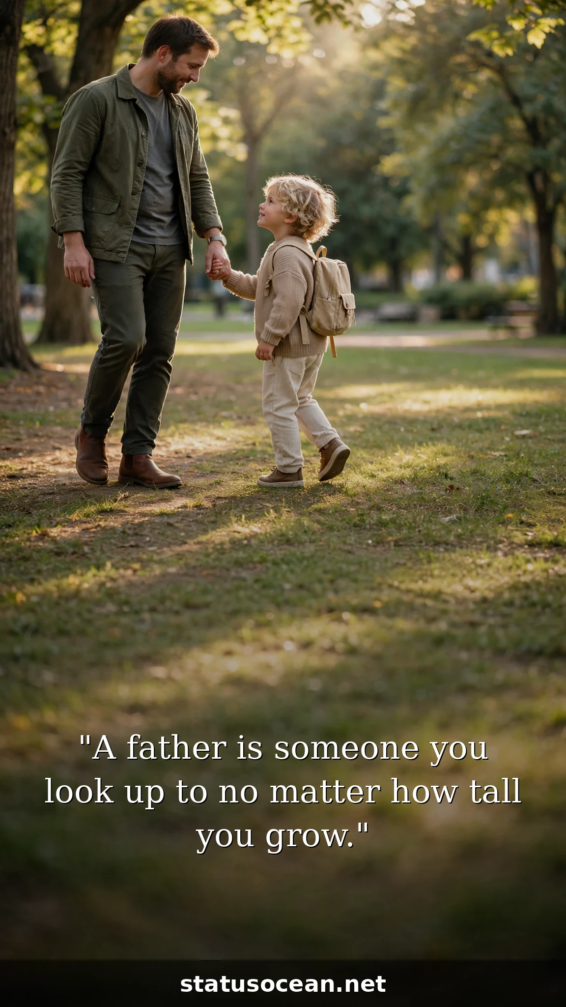 A father is someone you look up to no matter how tall you grow.