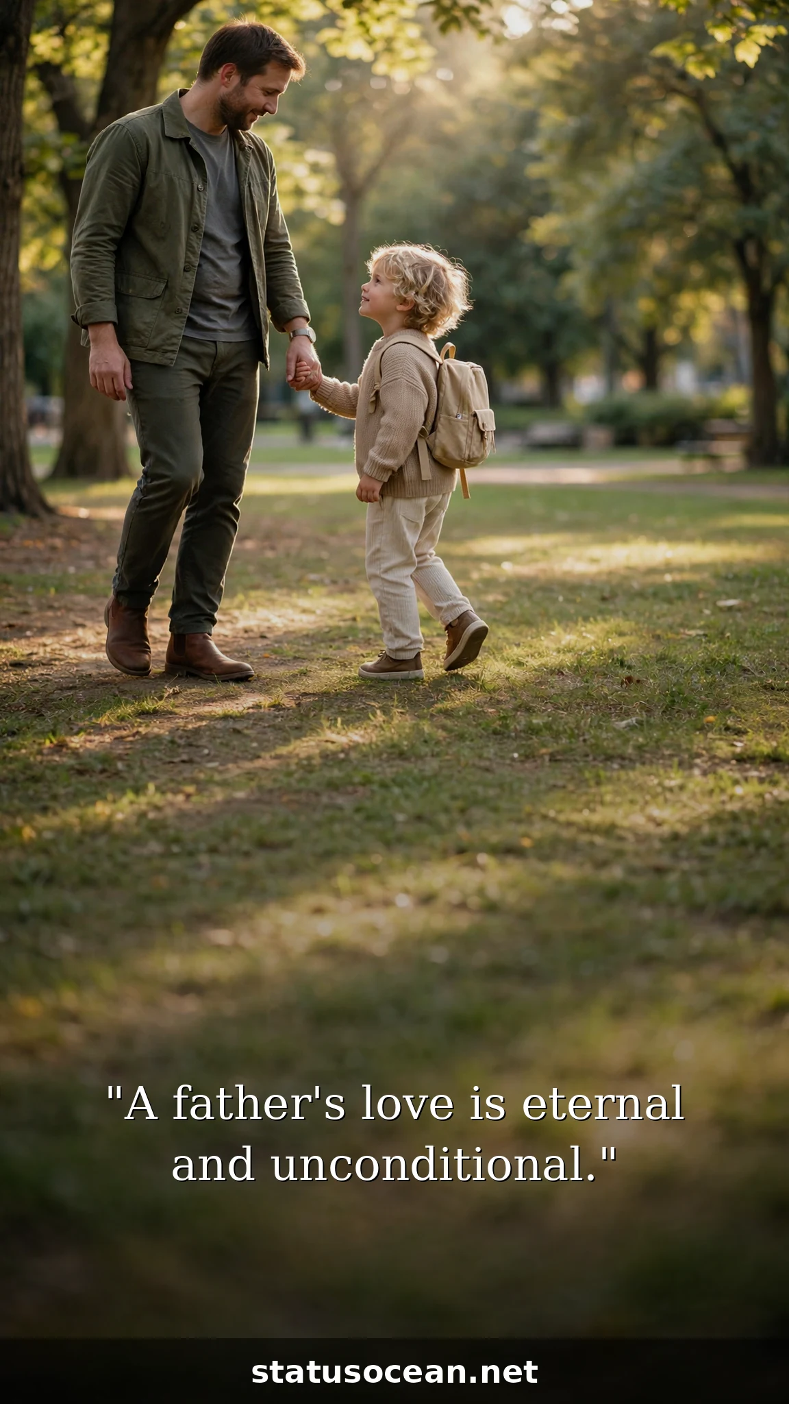 A father's love is eternal and unconditional.