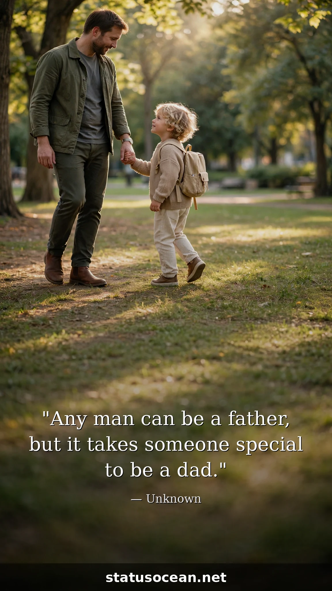 Any man can be a father, but it takes someone special to be a dad.