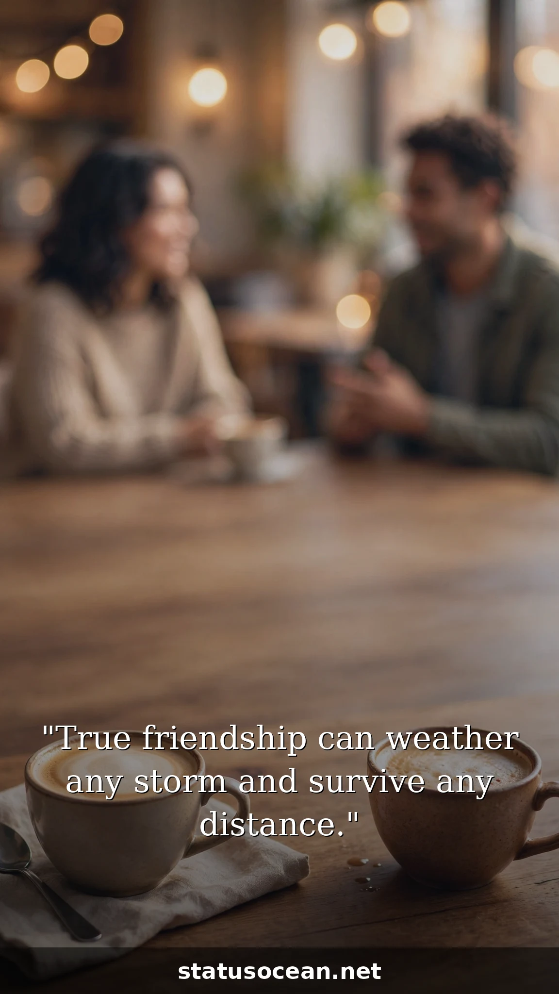 True friendship can weather any storm and survive any distance.