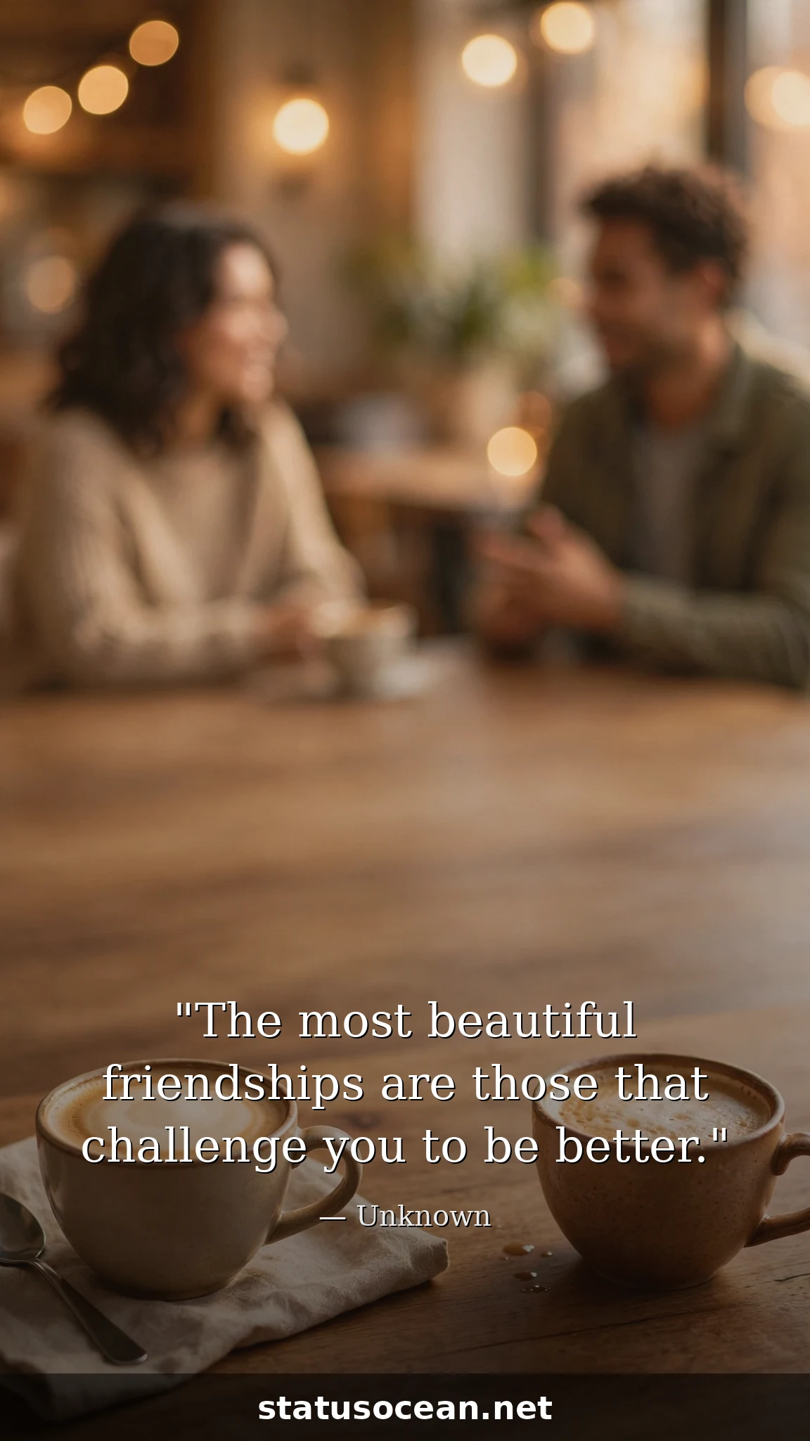 The most beautiful friendships are those that challenge you to be better.