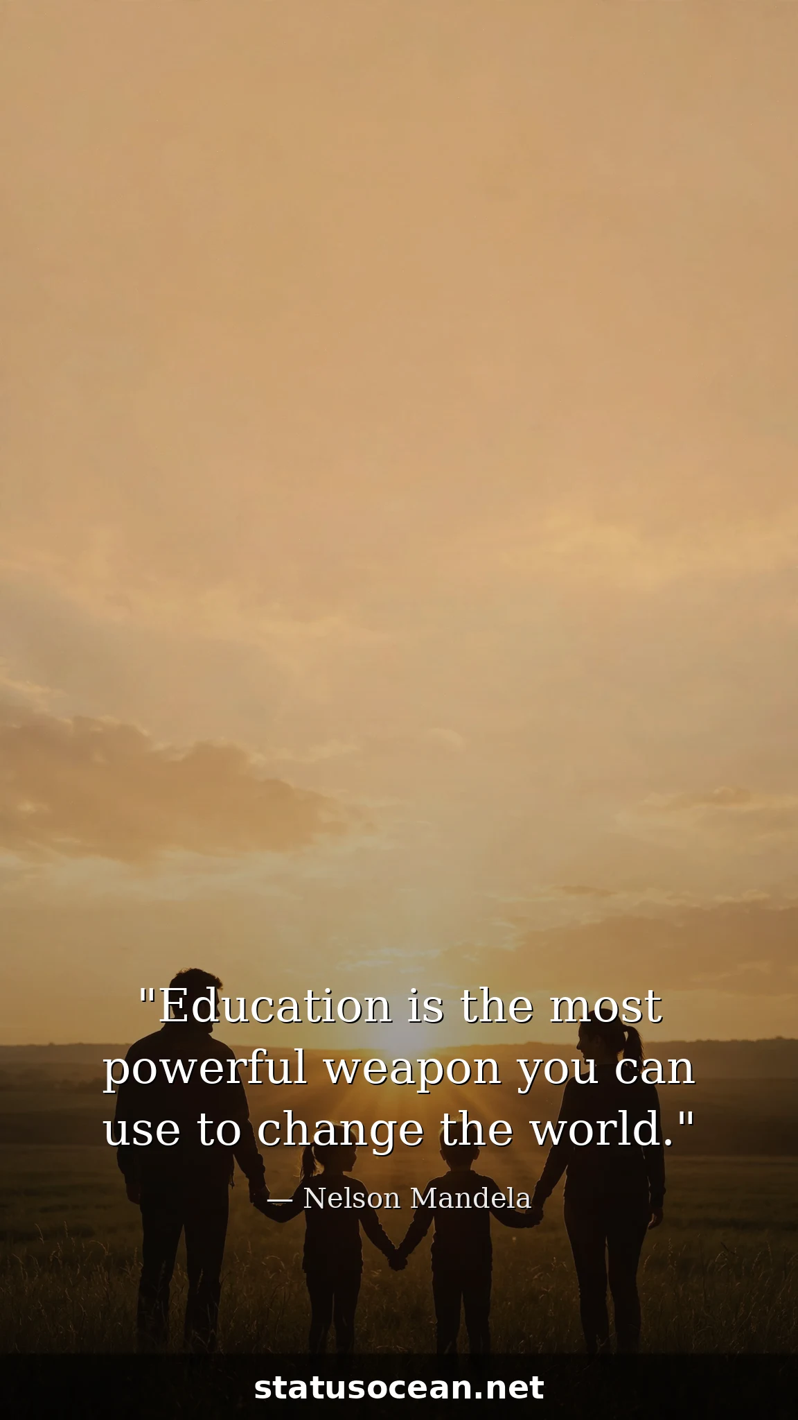 Education is the most powerful weapon you can use to change the world.