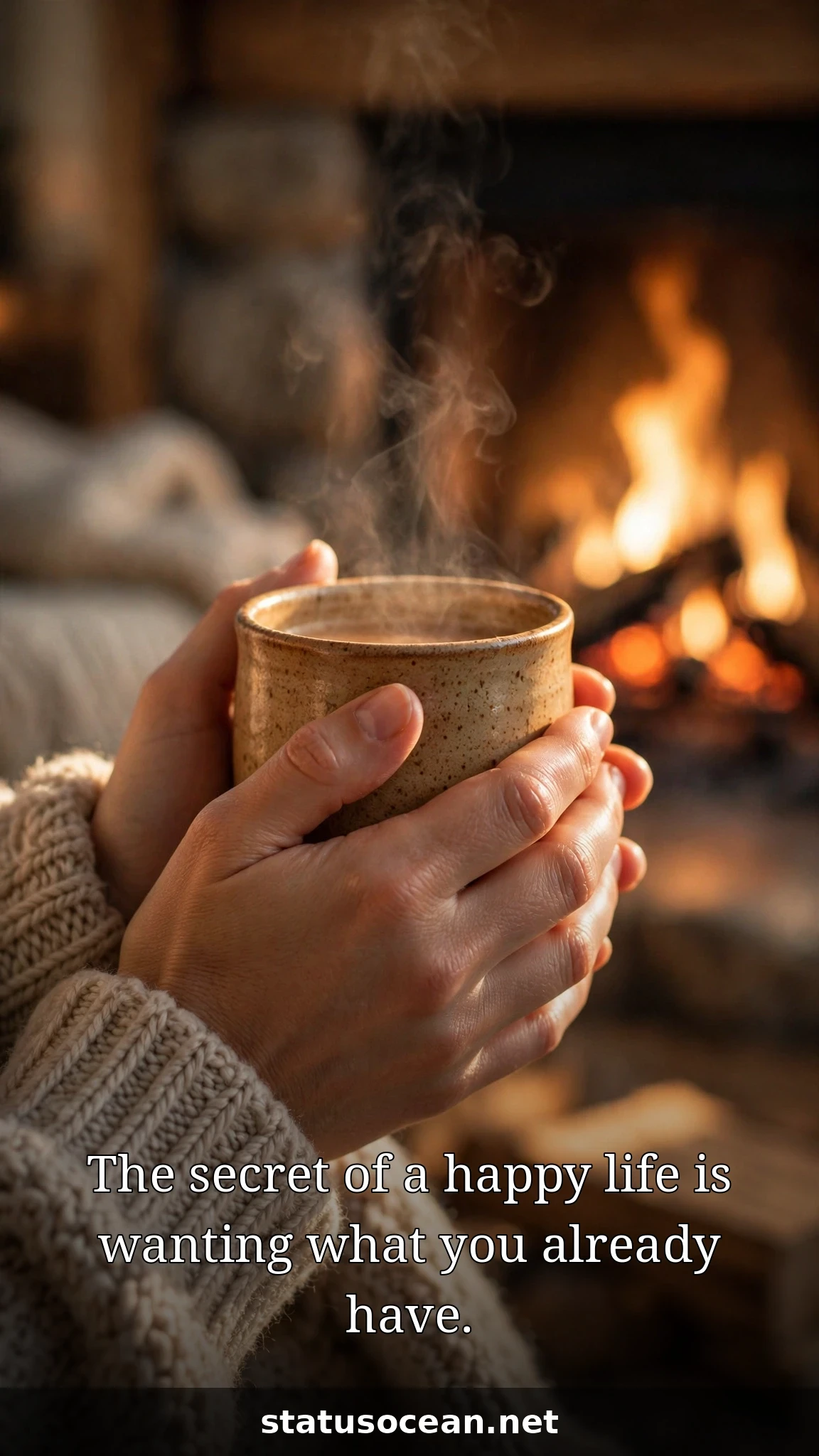 The secret of a happy life is wanting what you already have.