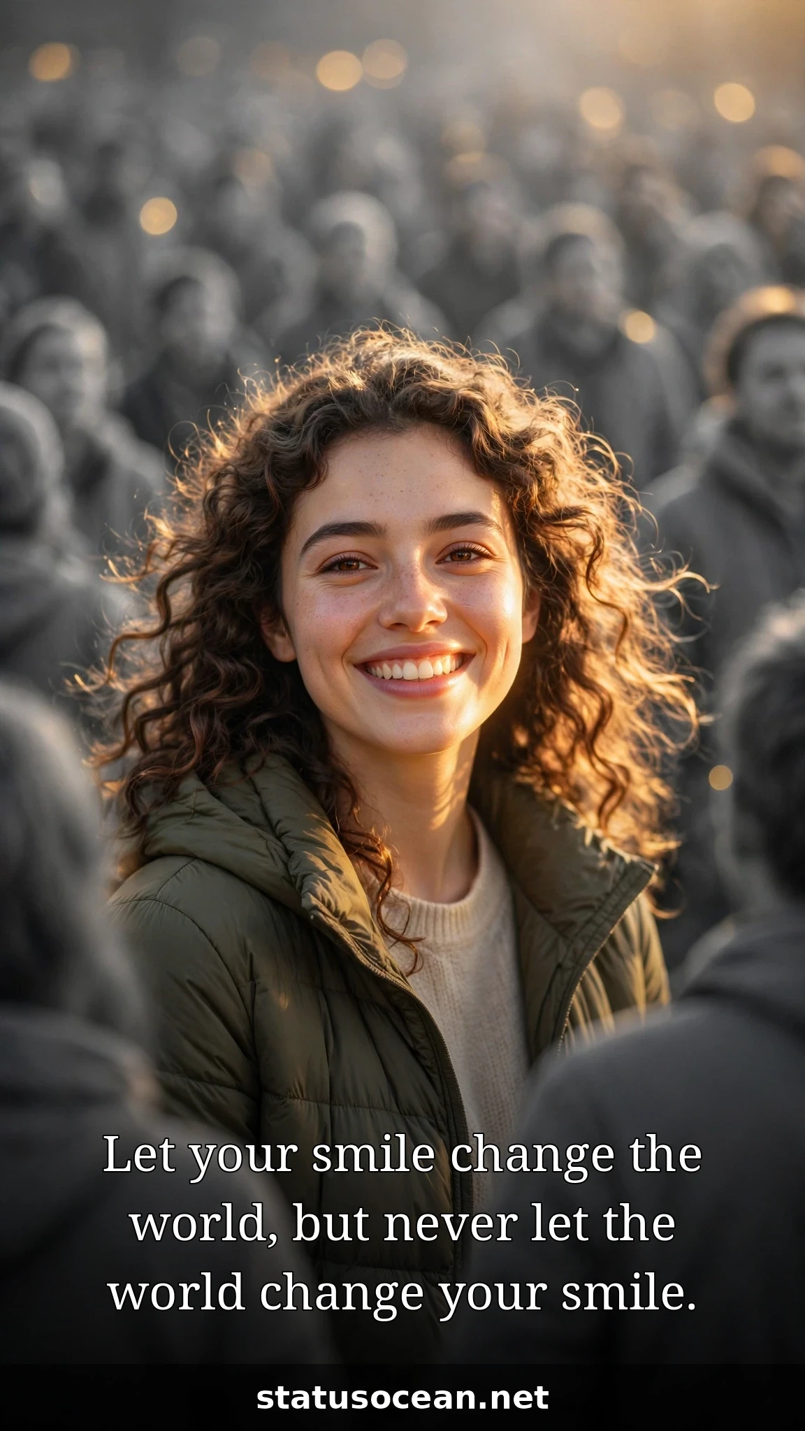 Let your smile change the world, but never let the world change your smile.