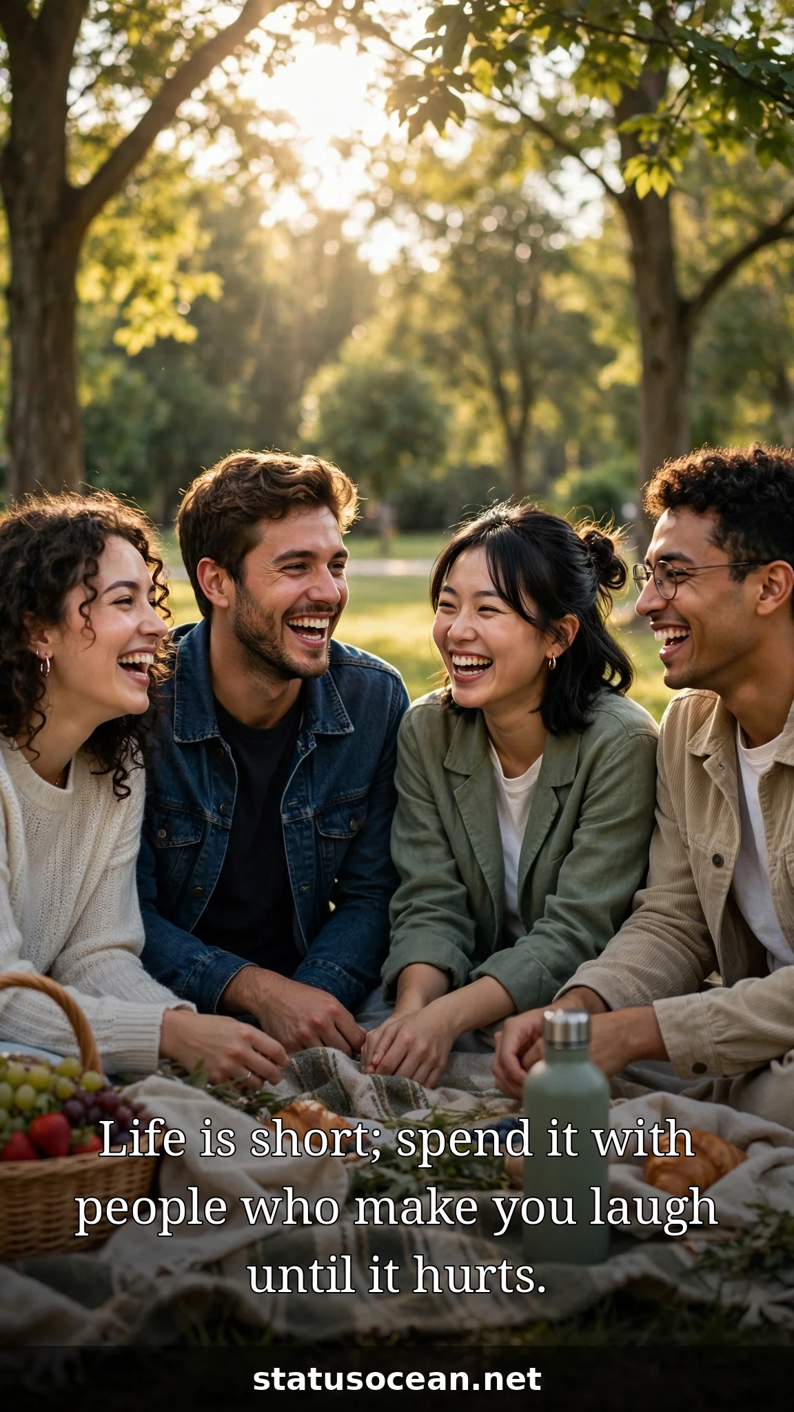 Life is short; spend it with people who make you laugh until it hurts.