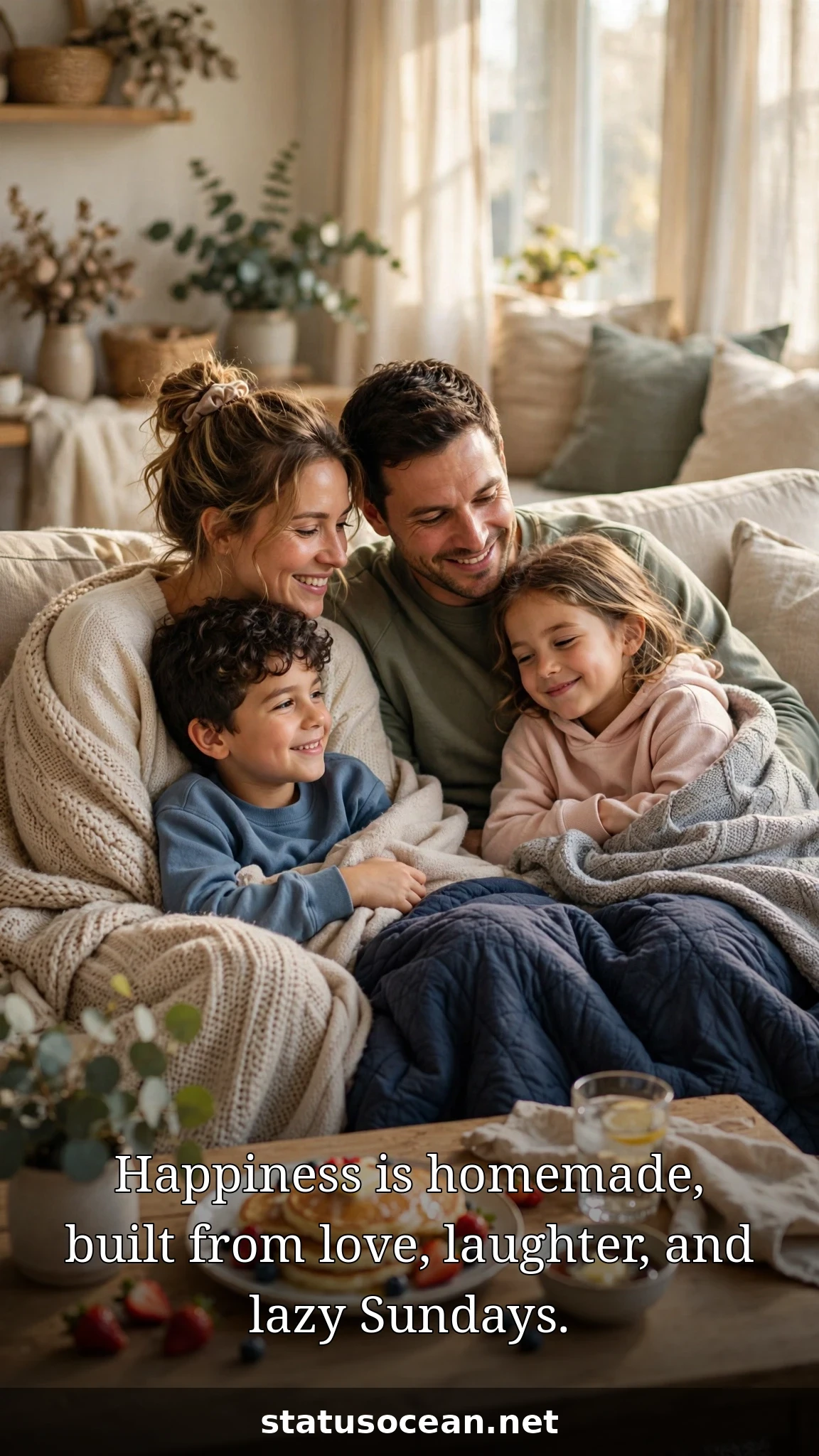 Happiness is homemade, built from love, laughter, and lazy Sundays.