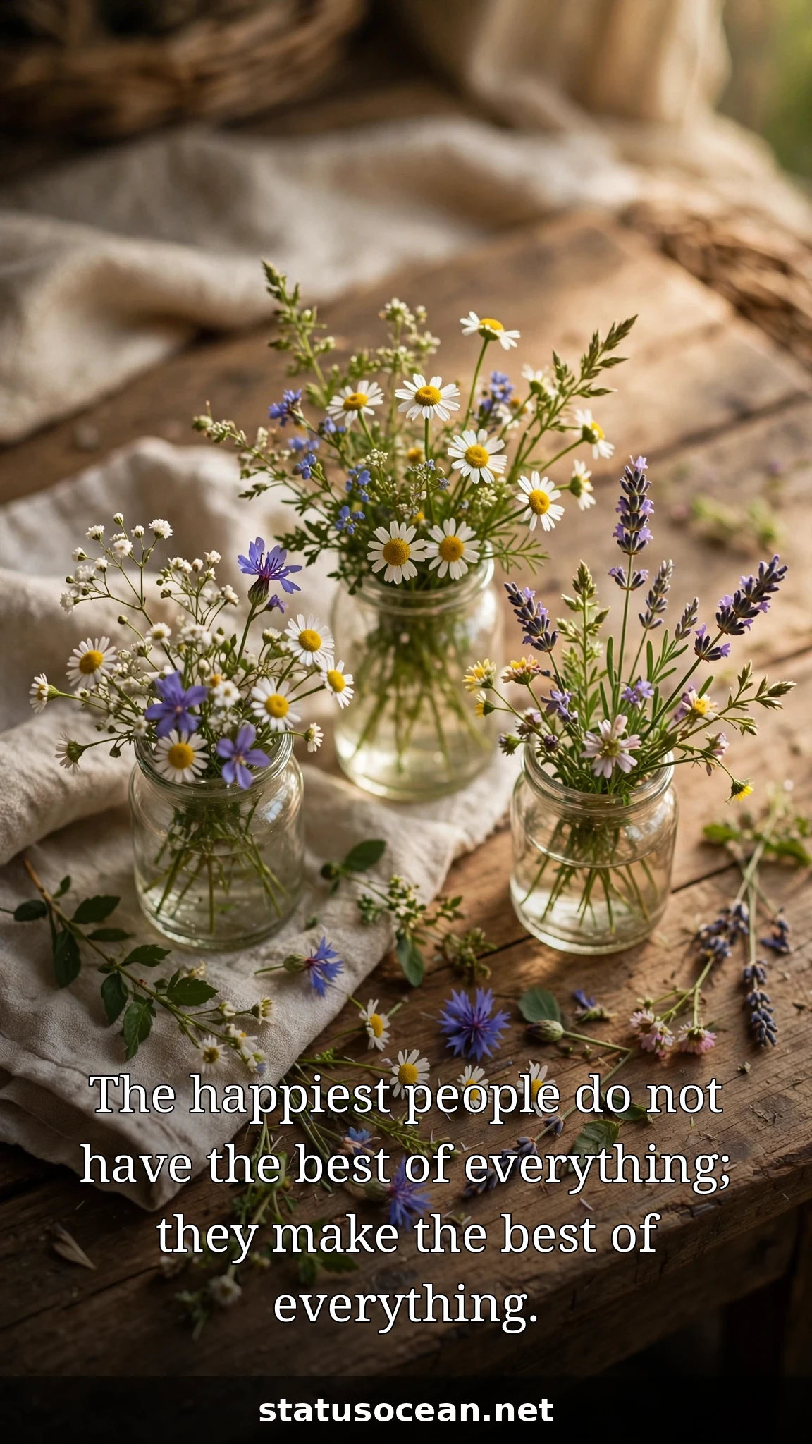 The happiest people do not have the best of everything; they make the best of everything.