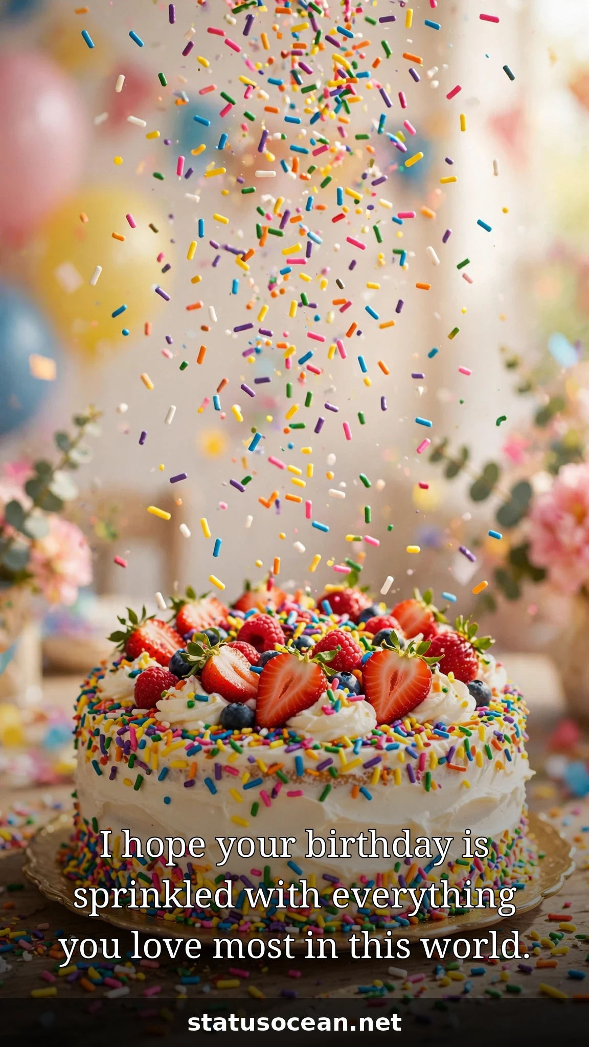 I hope your birthday is sprinkled with everything you love most in this world.