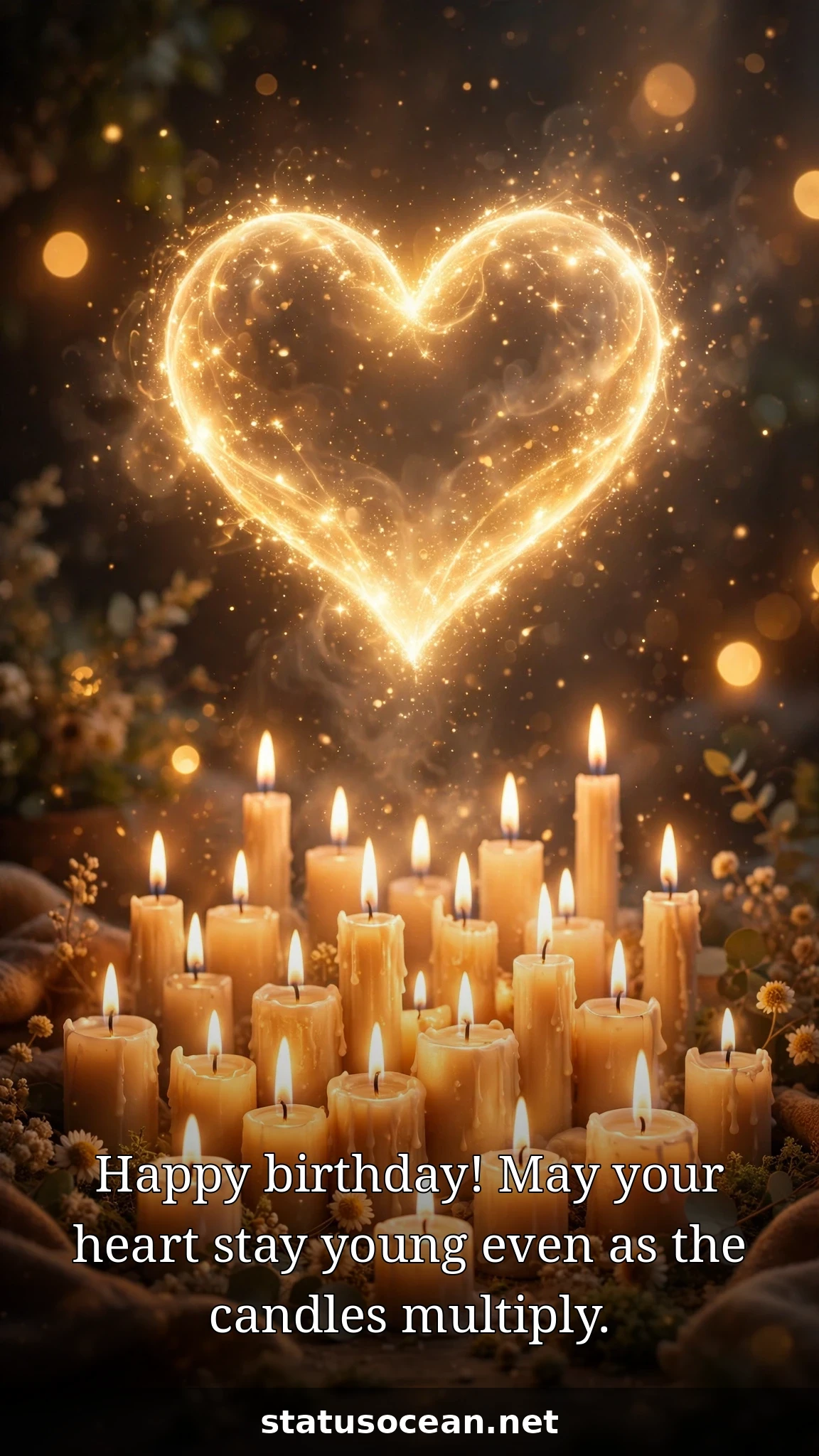 Happy birthday! May your heart stay young even as the candles multiply.