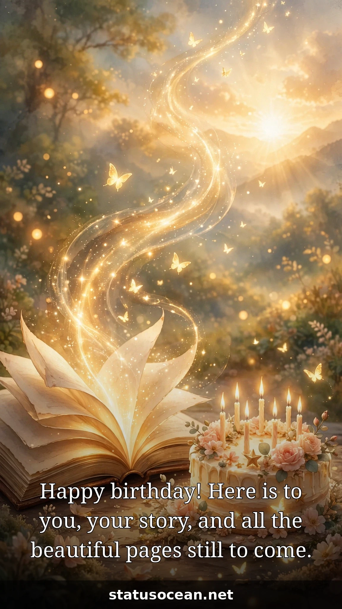 Happy birthday! Here is to you, your story, and all the beautiful pages still to come.
