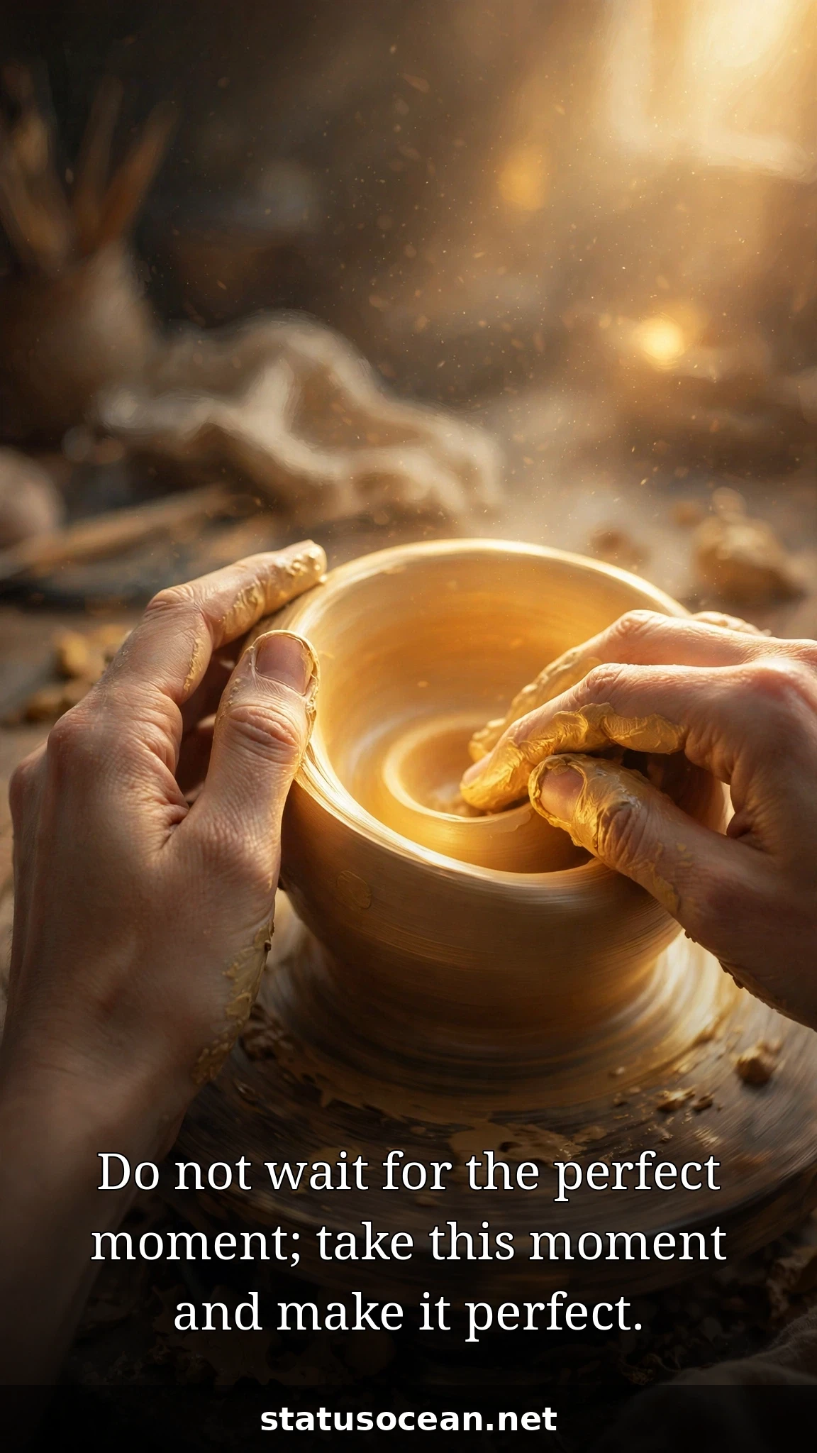 Do not wait for the perfect moment; take this moment and make it perfect.