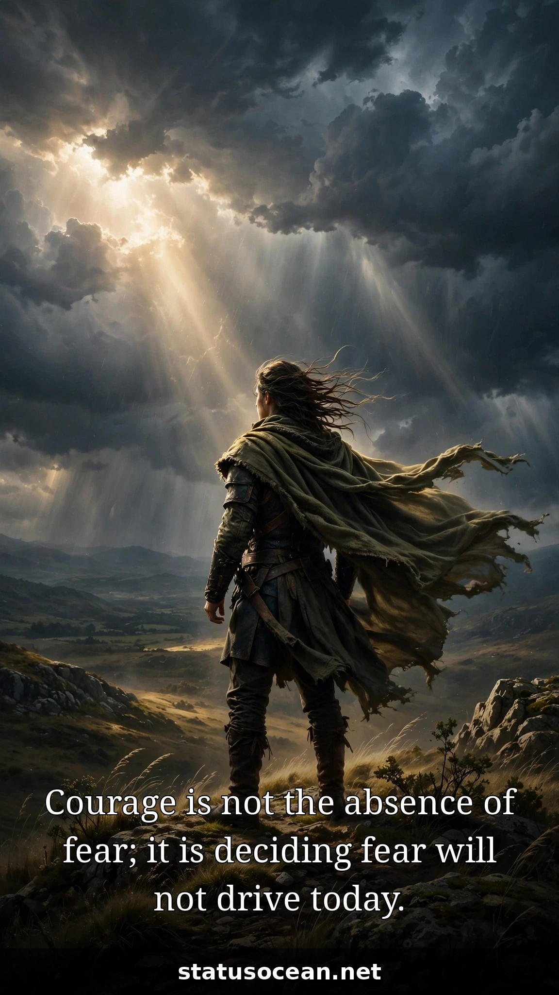 Courage is not the absence of fear; it is deciding fear will not drive today.