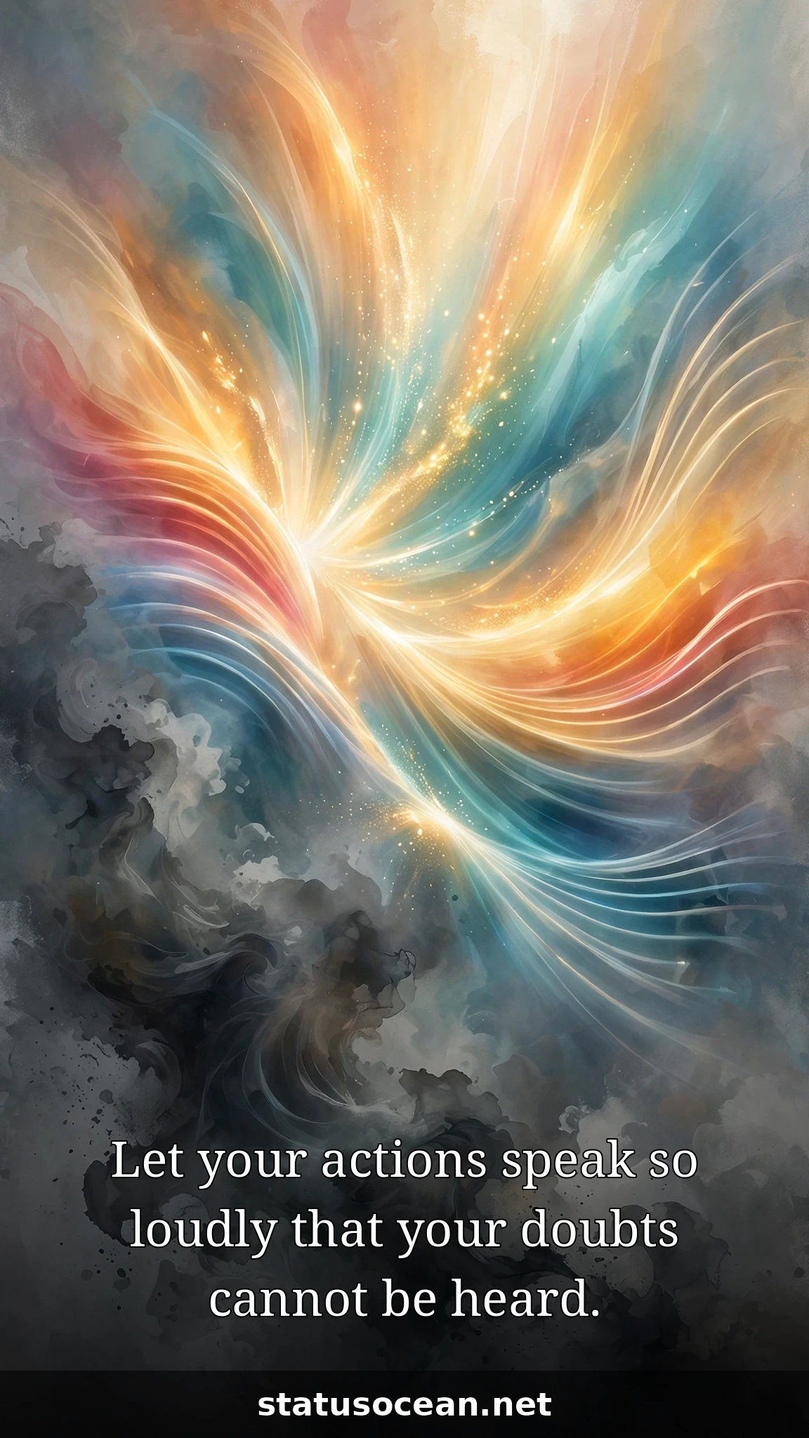 Let your actions speak so loudly that your doubts cannot be heard.