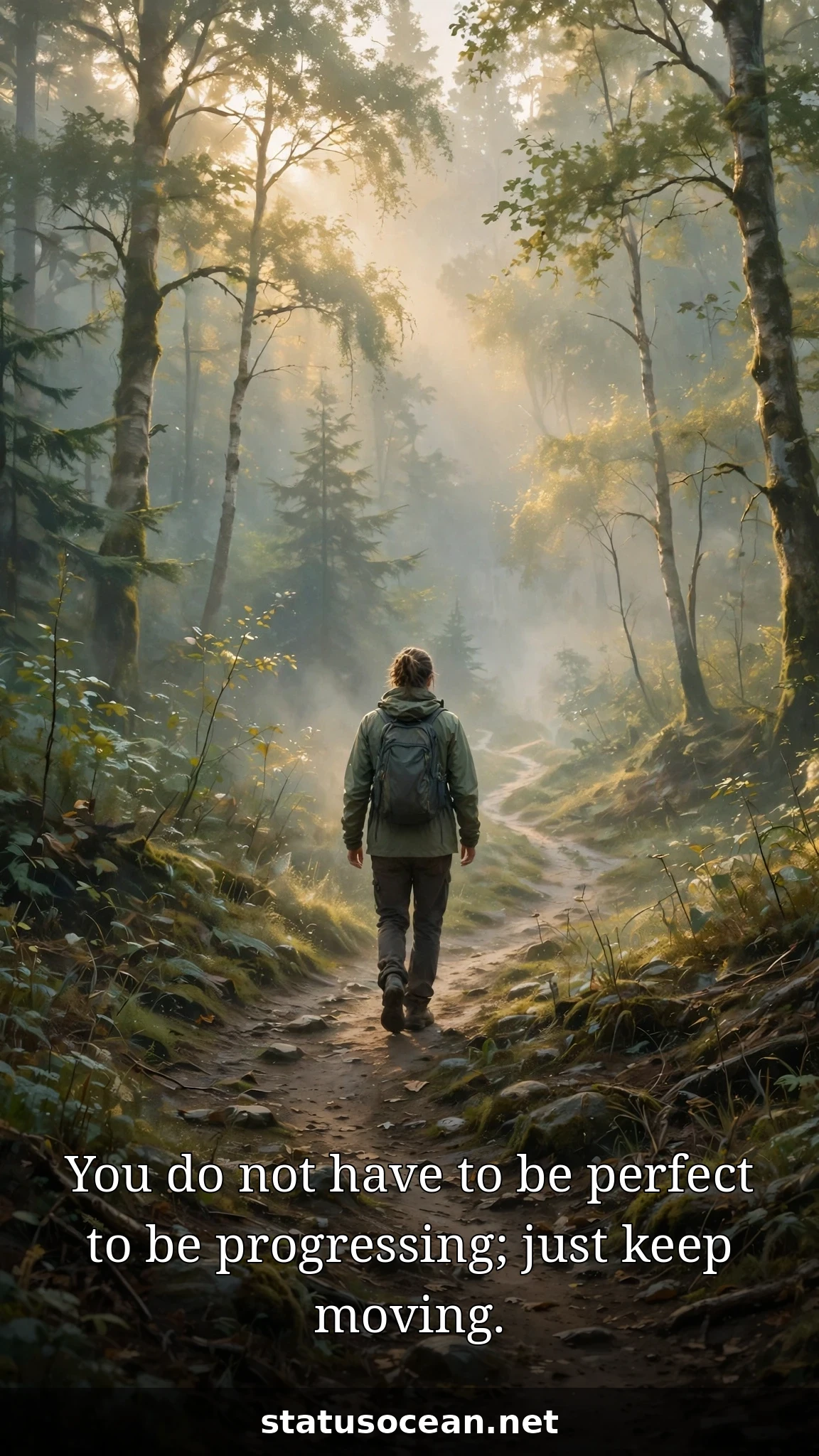 You do not have to be perfect to be progressing; just keep moving.