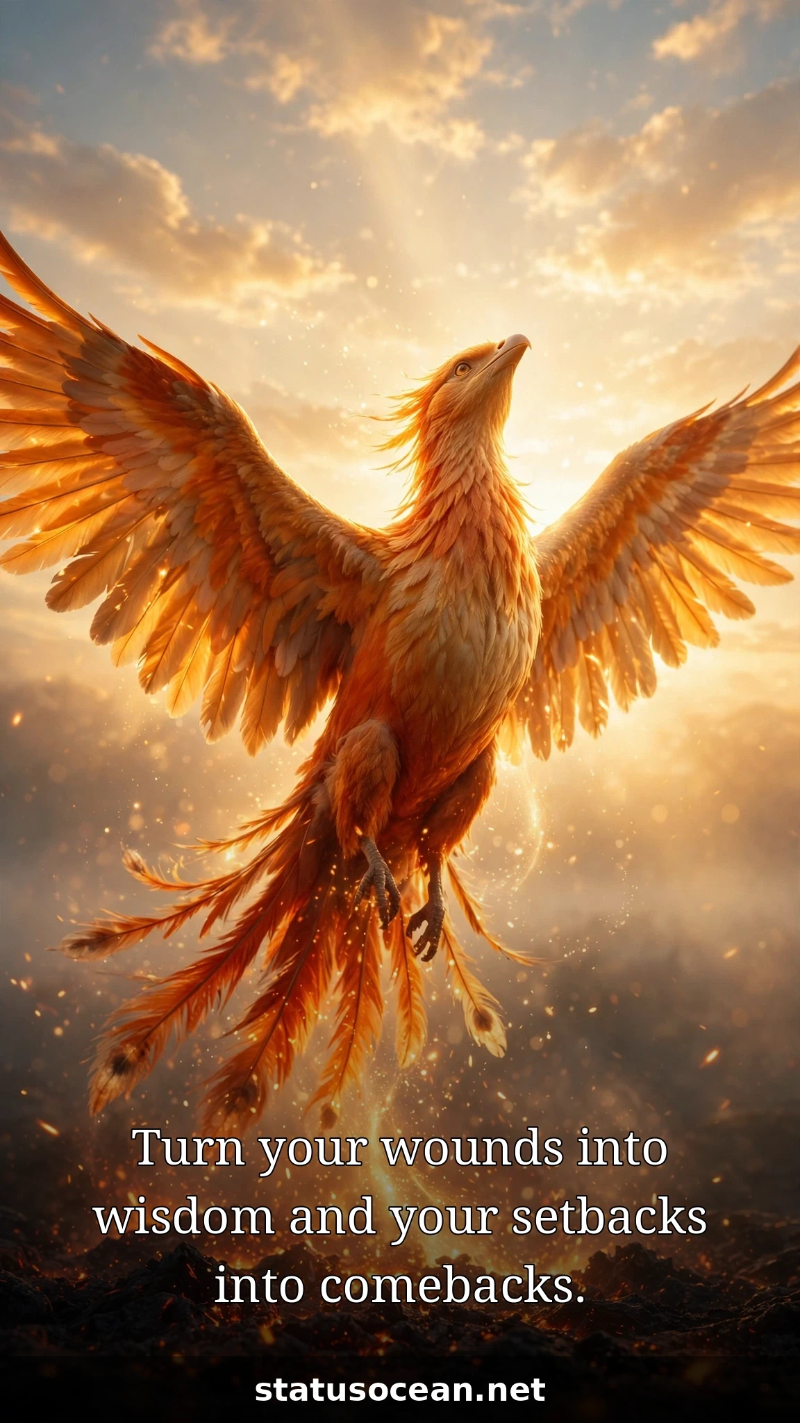 Turn your wounds into wisdom and your setbacks into comebacks.