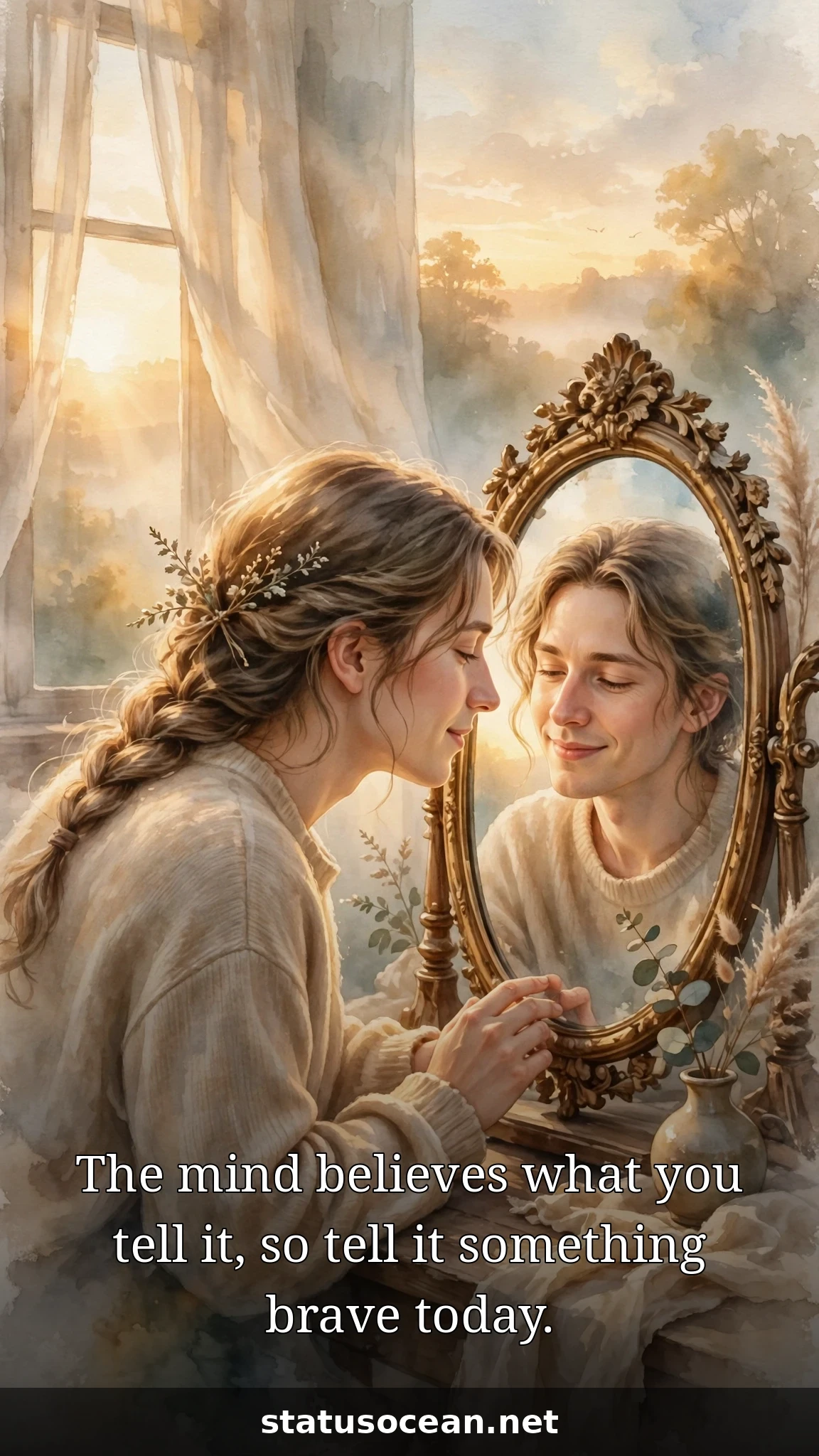 The mind believes what you tell it, so tell it something brave today.