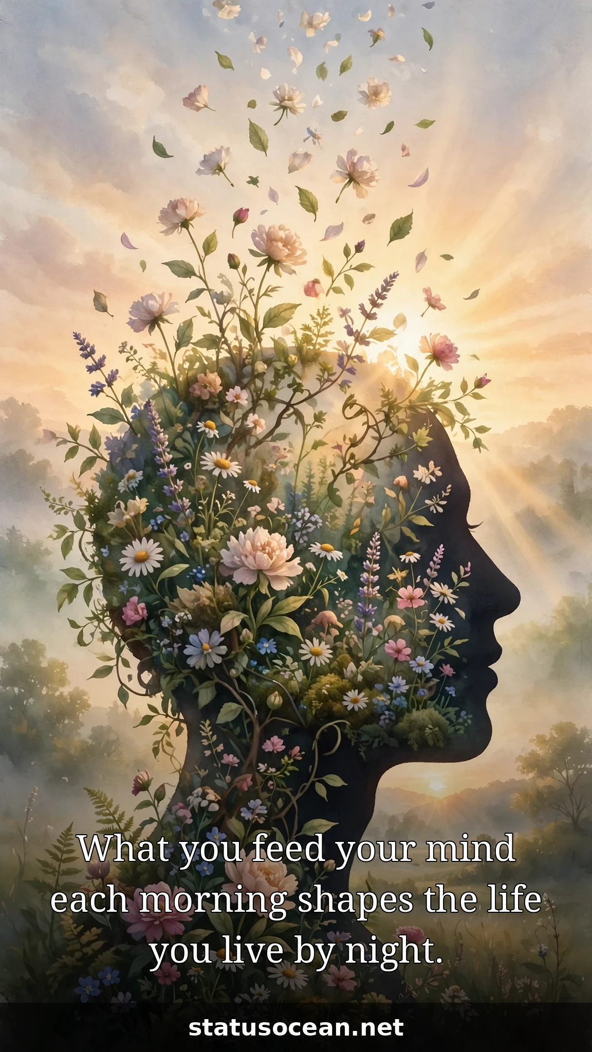 What you feed your mind each morning shapes the life you live by night.