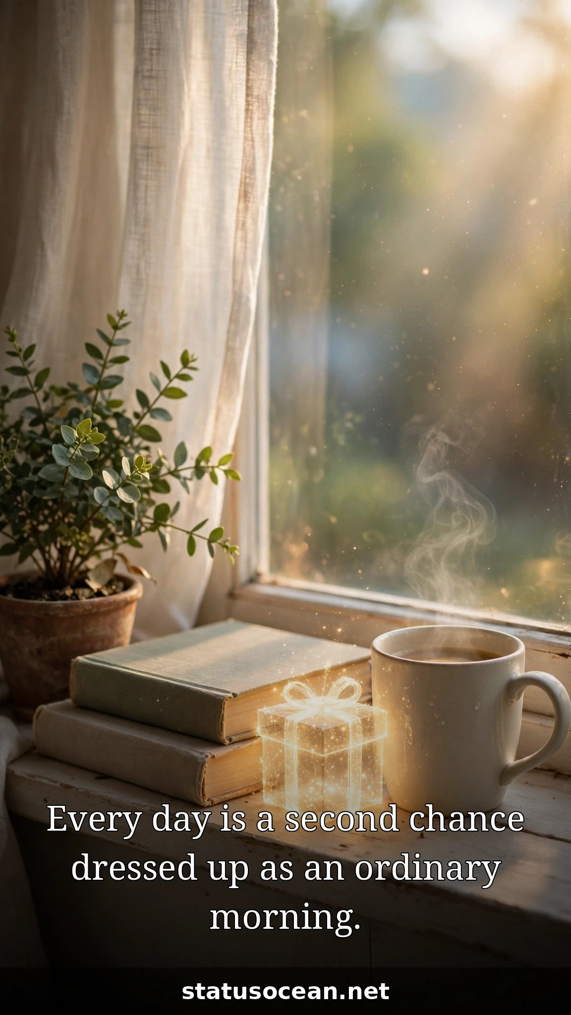 Every day is a second chance dressed up as an ordinary morning.